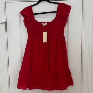 Elegant Red Mini Dress